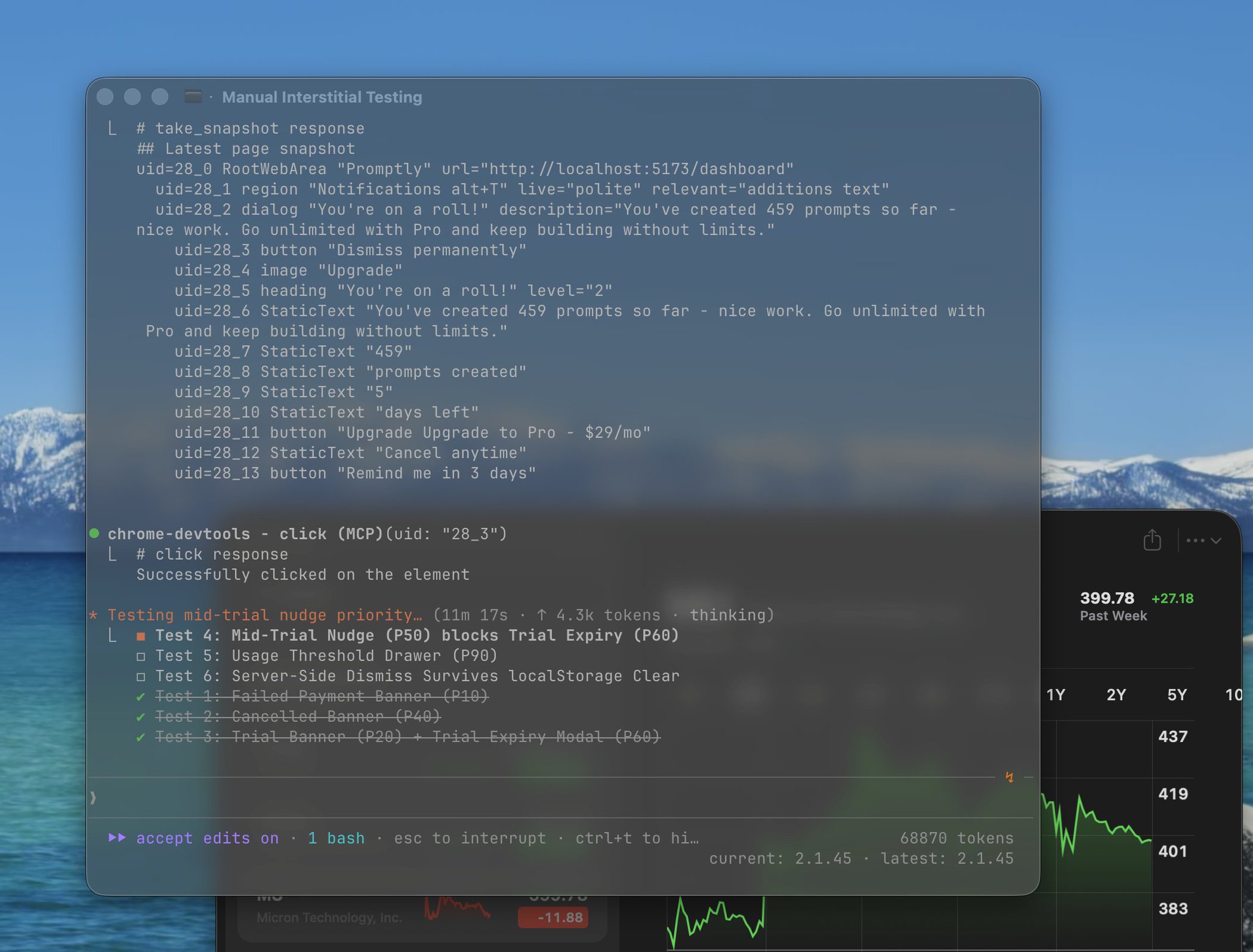 Ghostty Liquid Glass theme - inactive state